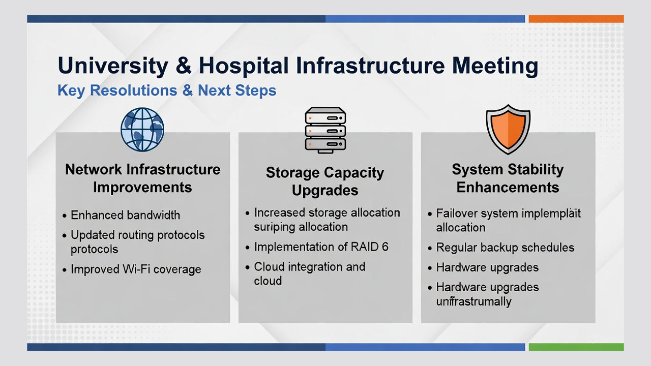 اجرای اقدامات اصلاحی برای تقویت زیرساخت‌های شبکه و ذخیره‌سازی سامانه High Availability